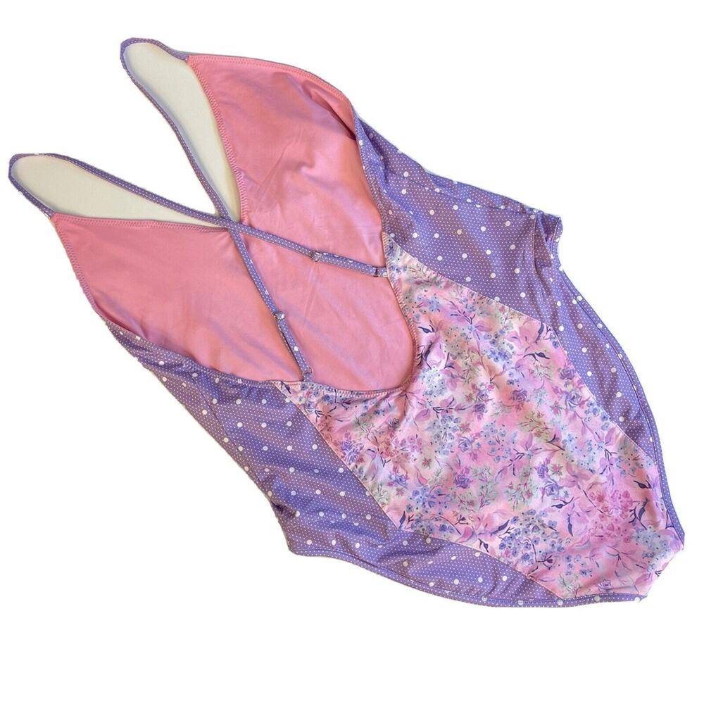 LoveShackFancy Lavender Floral One Piece Swimsuit - Picture 5 of 10